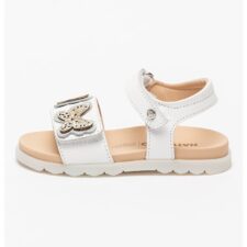 Sandale de piele cu velcro si aplicatii cu fluturi Terra