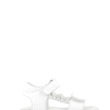 Sandale de piele cu velcro si aplicatii fluture