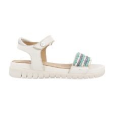 Sandale de piele cu velcro si fire decorative Zalec