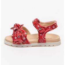 Sandale de piele cu velcro si model floral Kelly