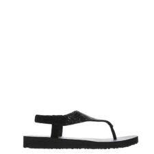 Sandale de piele ecologica cu aplicatii de strasuri Rock Crown