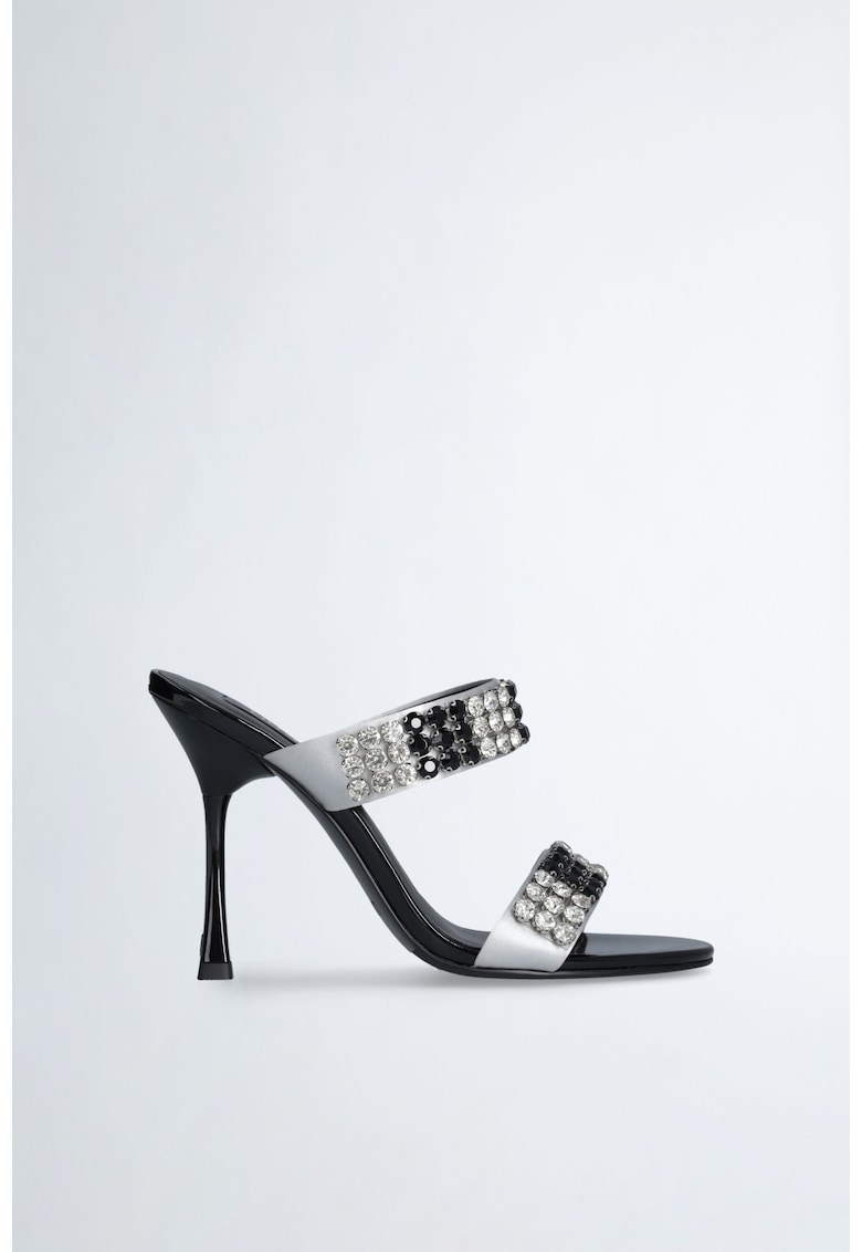 Sandale de piele ecologica cu aplicatii de strasuri 1 Sandale de piele ecologica cu aplicatii de strasuri