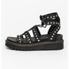 Sandale de piele ecologica cu aplicatii din tinte
