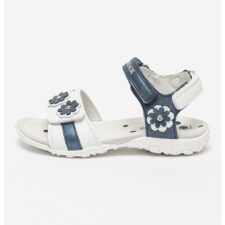 Sandale de piele ecologica cu aplicatii floare Linda