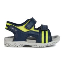 Sandale de piele ecologica cu aspect contrastant