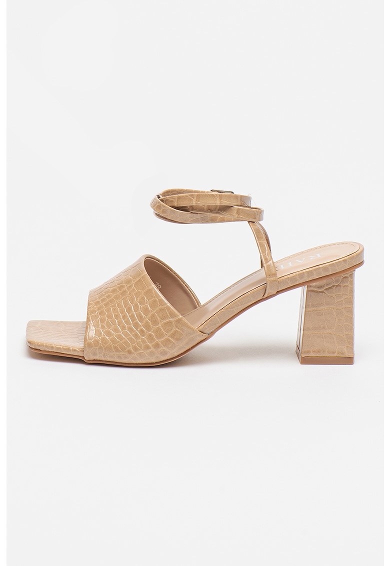Sandale de piele ecologica cu aspect de piele de crocodil Naya 1 Sandale de piele ecologica cu aspect de piele de crocodil Naya