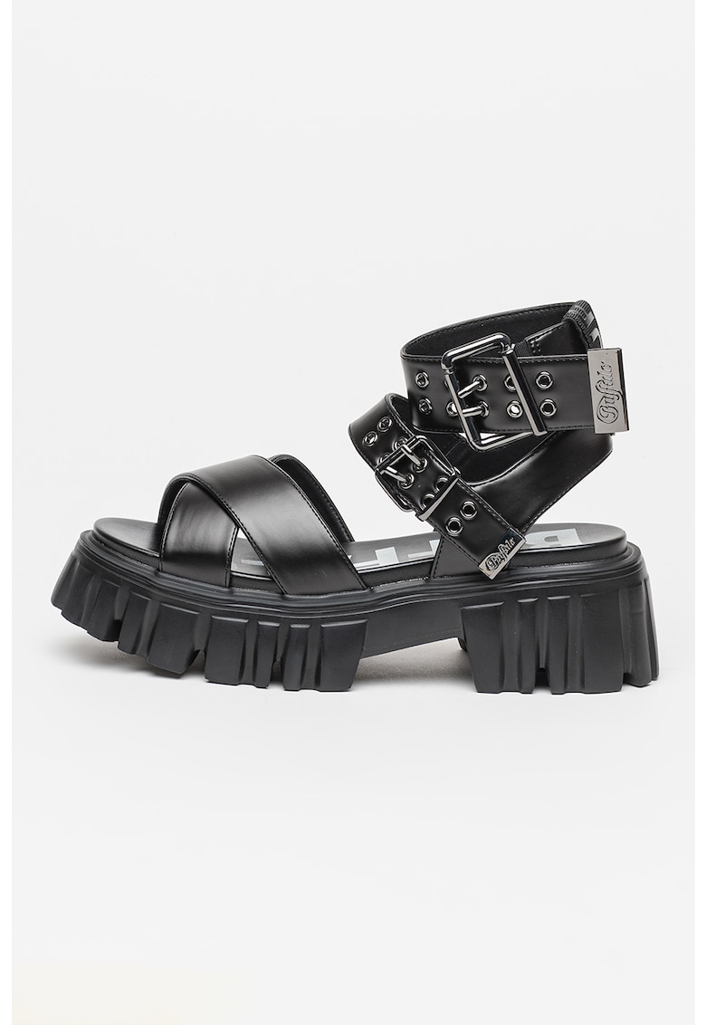 Sandale de piele ecologica cu aspect masiv Lion 1 Sandale de piele ecologica cu aspect masiv Lion