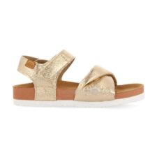 Sandale de piele ecologica cu aspect metalizat Sawlos