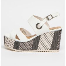 Sandale de piele ecologica cu aspect texturat Marbella