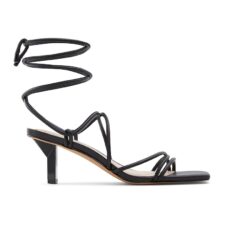 Sandale de piele ecologica cu bareta infasurabila Pythodina