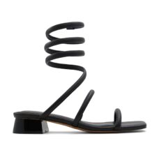 Sandale de piele ecologica cu bareta infasurabila Spinna
