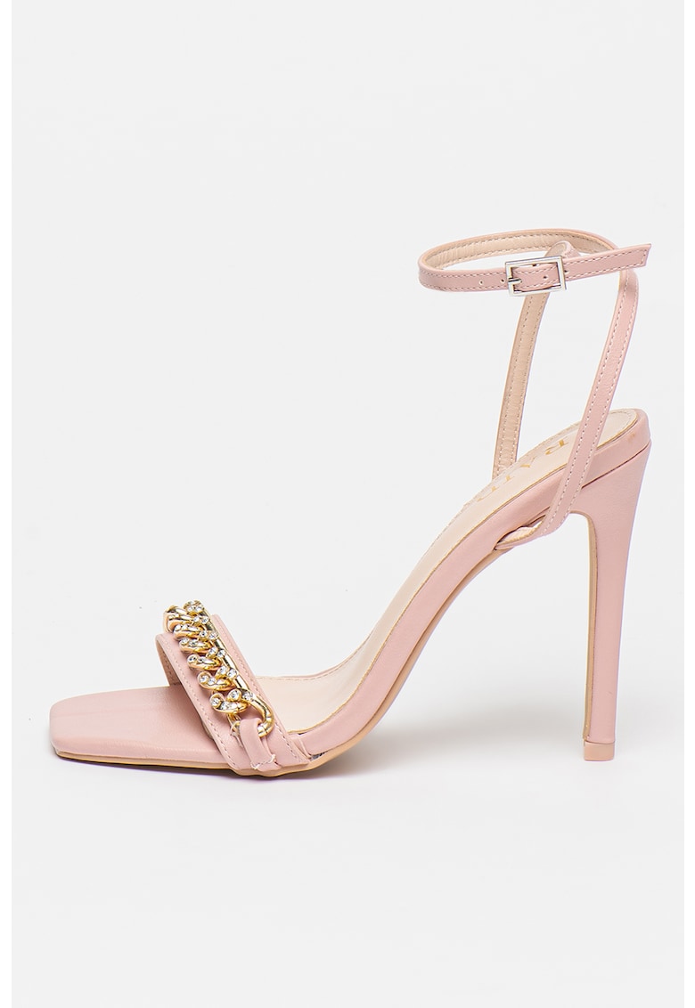 Sandale de piele ecologica cu bareta la glezna Sara 1 Sandale de piele ecologica cu bareta la glezna Sara