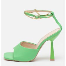 Sandale de piele ecologica cu bareta pe glezna Hayley