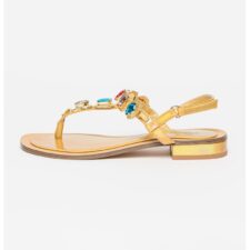 Sandale de piele ecologica cu bareta separatoare