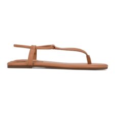 Sandale de piele ecologica cu bareta separatoare Bassie