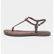 Sandale de piele ecologica cu bareta separatoare Dayna