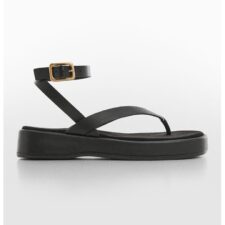 Sandale de piele ecologica cu bareta separatoare Tila