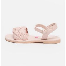 Sandale de piele ecologica cu barete cu aspect impletit Jkarina