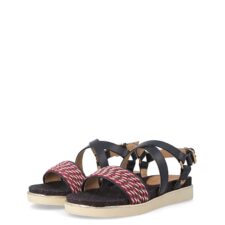 Sandale de piele ecologica cu barete incrucisate Karen