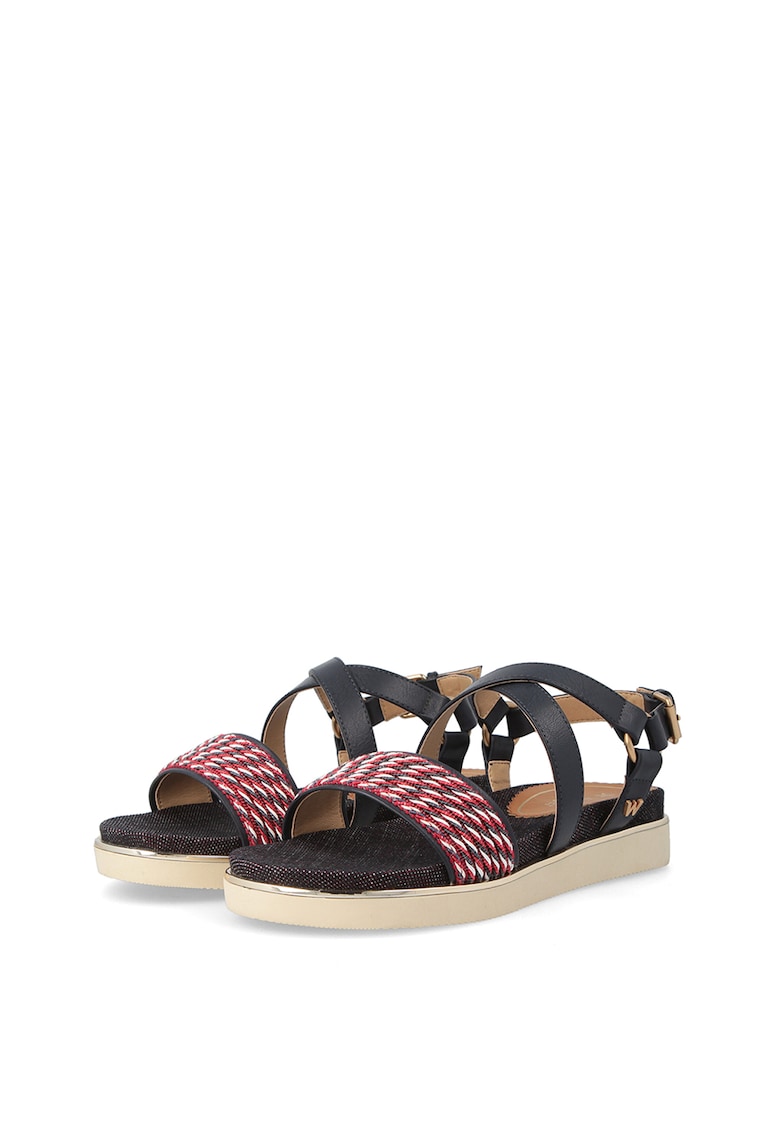 Sandale de piele ecologica cu barete incrucisate Karen 1 Sandale de piele ecologica cu barete incrucisate Karen