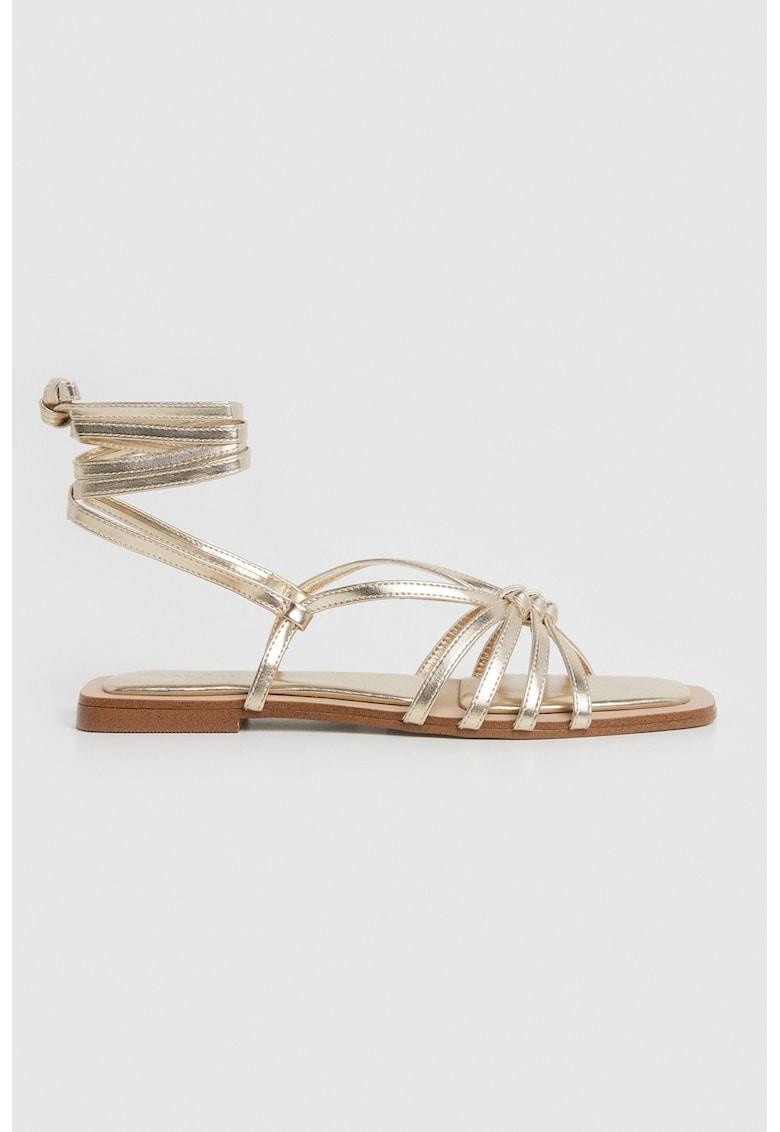 Sandale de piele ecologica cu barete multiple 1 Sandale de piele ecologica cu barete multiple