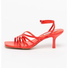 Sandale de piele ecologica cu barete multiple Aglow