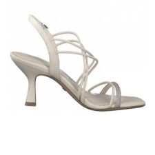 Sandale de piele ecologica cu barete multiple si cristale