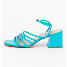 Sandale de piele ecologica cu barete multiple si toc masiv Avant