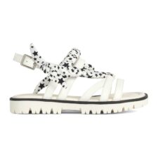 Sandale de piele ecologica cu benzi multiple