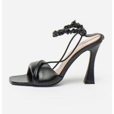 Sandale de piele ecologica cu bretele infasurabile Darcie