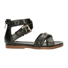 Sandale de piele ecologica cu catarama pentru ajustare