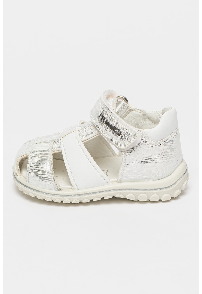 Sandale de piele ecologica cu detalii contrastante 1 Sandale de piele ecologica cu detalii contrastante