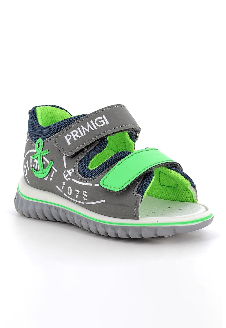 Sandale de piele ecologica cu detalii logo 1 Sandale de piele ecologica cu detalii logo