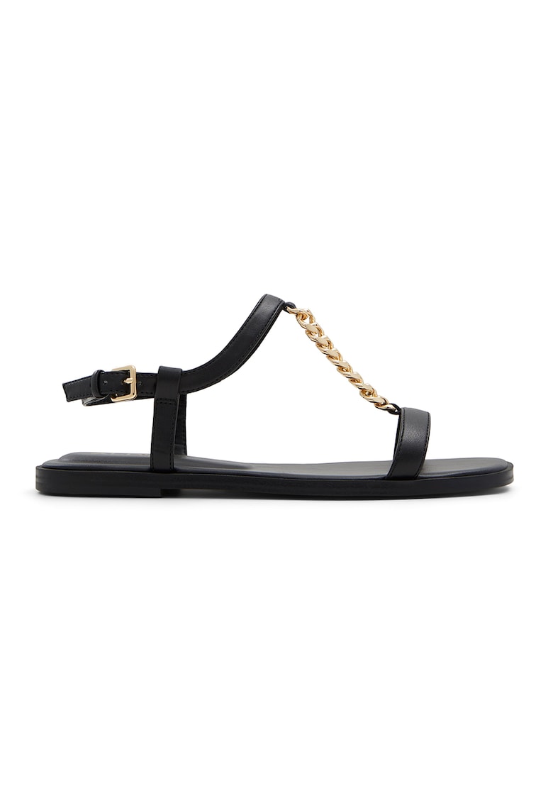 Sandale de piele ecologica cu detaliu de lant Ethoregan 1 Sandale de piele ecologica cu detaliu de lant Ethoregan