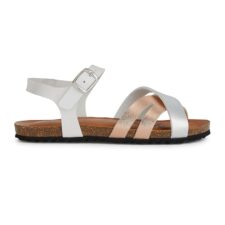 Sandale de piele ecologica cu doua nuante