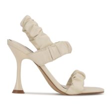 Sandale de piele ecologica cu fronseuri Zuzie