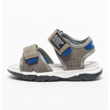 Sandale de piele ecologica cu garnituri contrastante