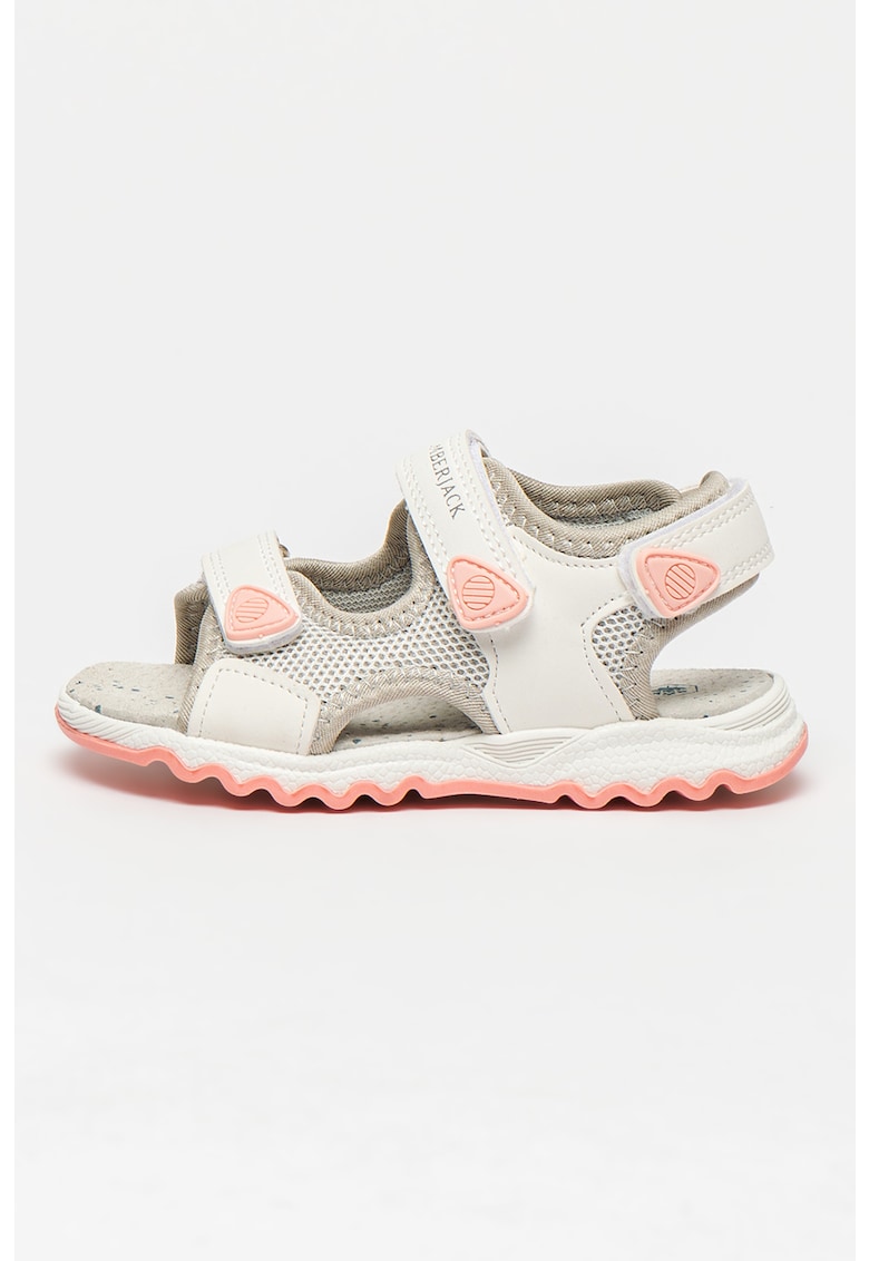 Sandale de piele ecologica cu garnituri de plasa Toby 1 Sandale de piele ecologica cu garnituri de plasa Toby