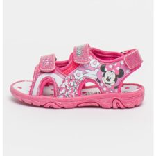 Sandale de piele ecologica cu imprimeu Minnie Mouse