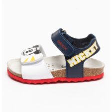 Sandale de piele ecologica cu imprimeu Minnie Mouse Chalki