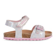 Sandale de piele ecologica cu imprimeu cu inimi