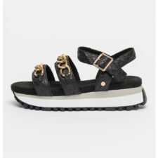 Sandale de piele ecologica cu lant decorativ