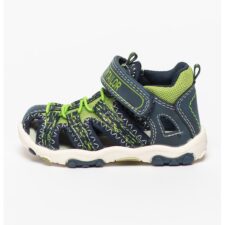 Sandale de piele ecologica cu material textil si velcro