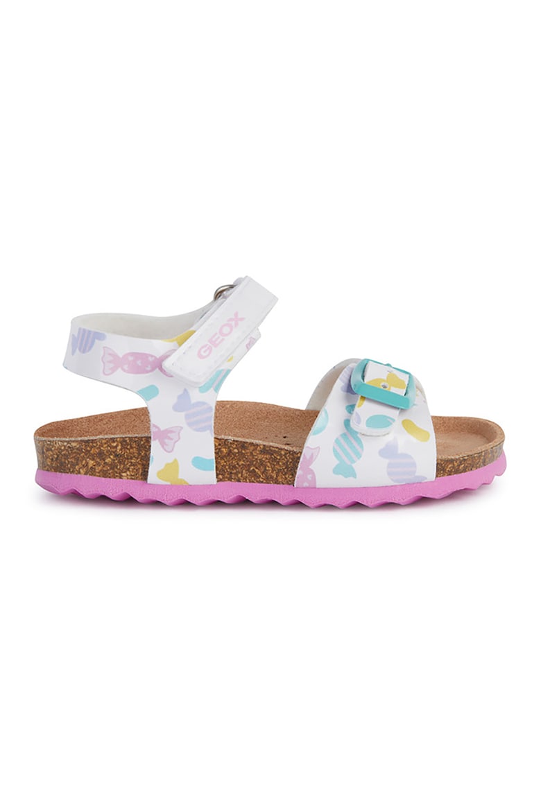 Sandale de piele ecologica cu model Chalki 1 Sandale de piele ecologica cu model Chalki