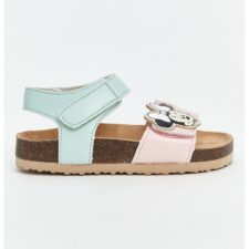 Sandale de piele ecologica cu model Minnie Mouse