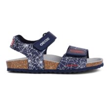 Sandale de piele ecologica cu model Spiderman