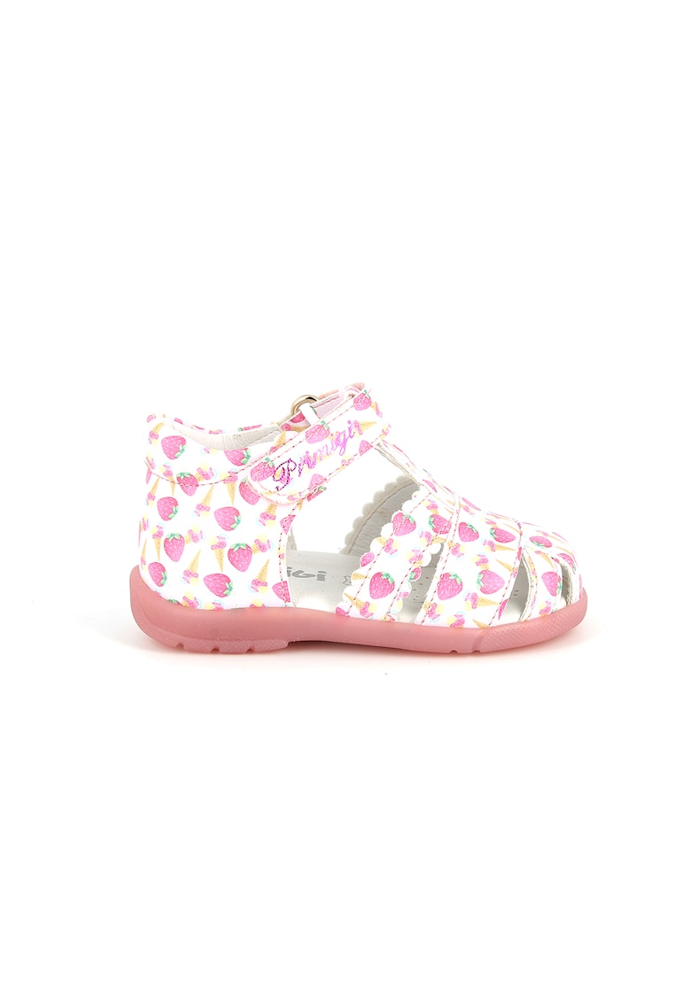 Sandale de piele ecologica cu model grafic 1 Sandale de piele ecologica cu model grafic