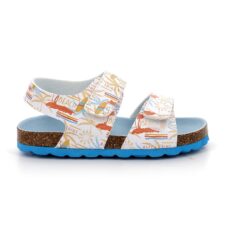 Sandale de piele ecologica cu model si velcro