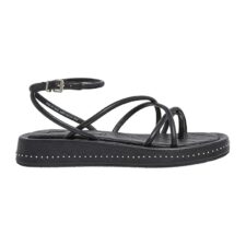 Sandale de piele ecologica cu nituri metalice