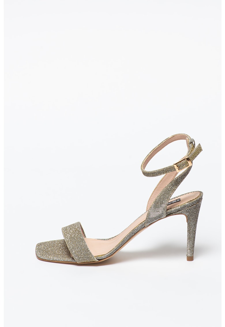 Sandale de piele ecologica - cu particule stralucitoare La-Digue 1 Sandale de piele ecologica - cu particule stralucitoare La-Digue